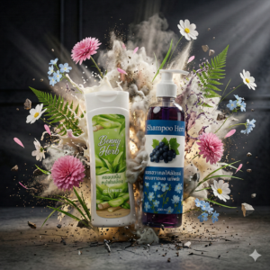 ราคาพิเศษ!!! แชมพูดอกอัญชัน ผสม ว่านหางจรเข้ & ครีมอาบน้ำสมุนไพรไล่ยุง ตะไคร้หอม